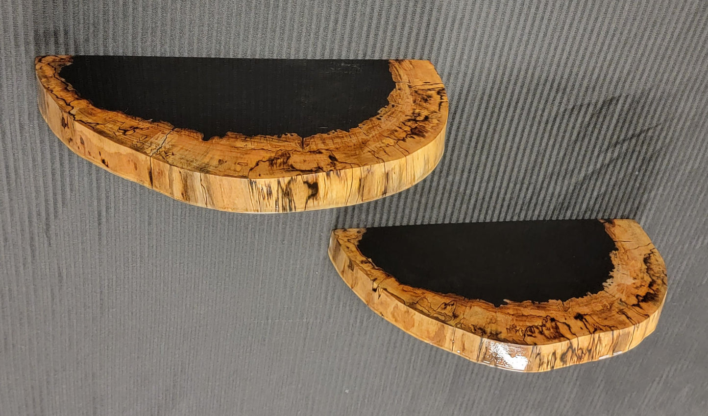 Pitch Black Floating Shelves