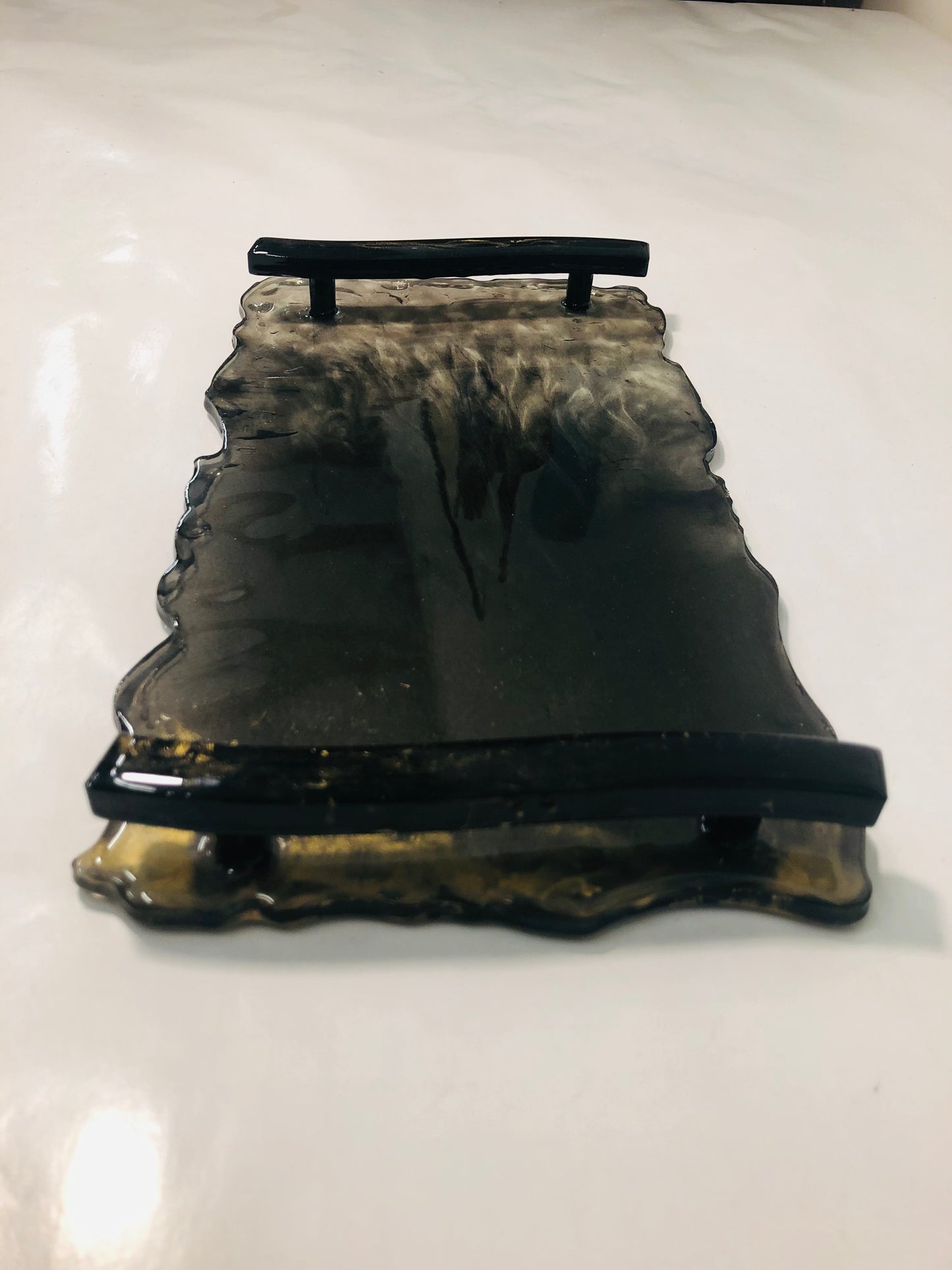 Black Epoxy Tray w/Gold
