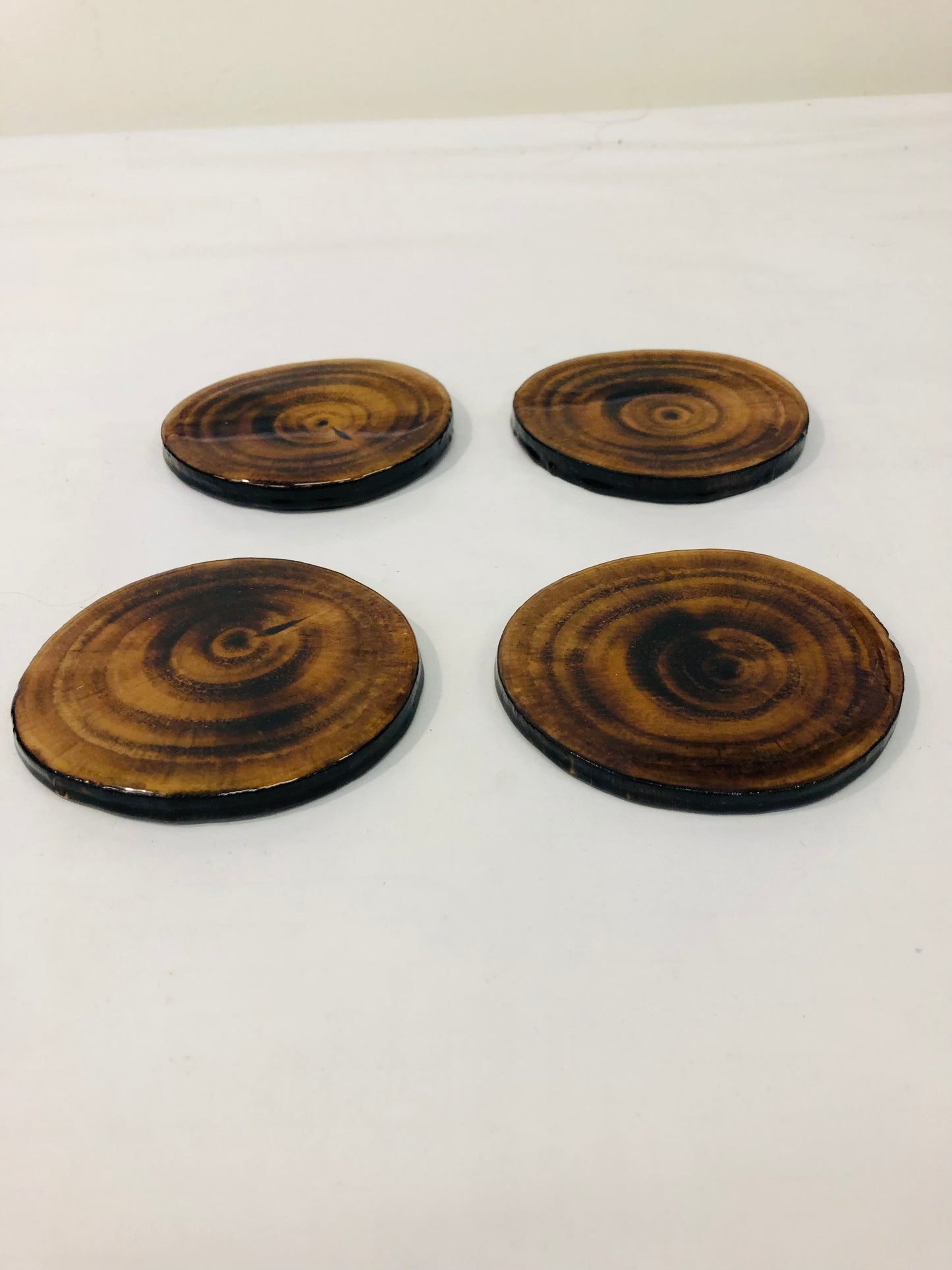 Charred Wood and Resin Coasters