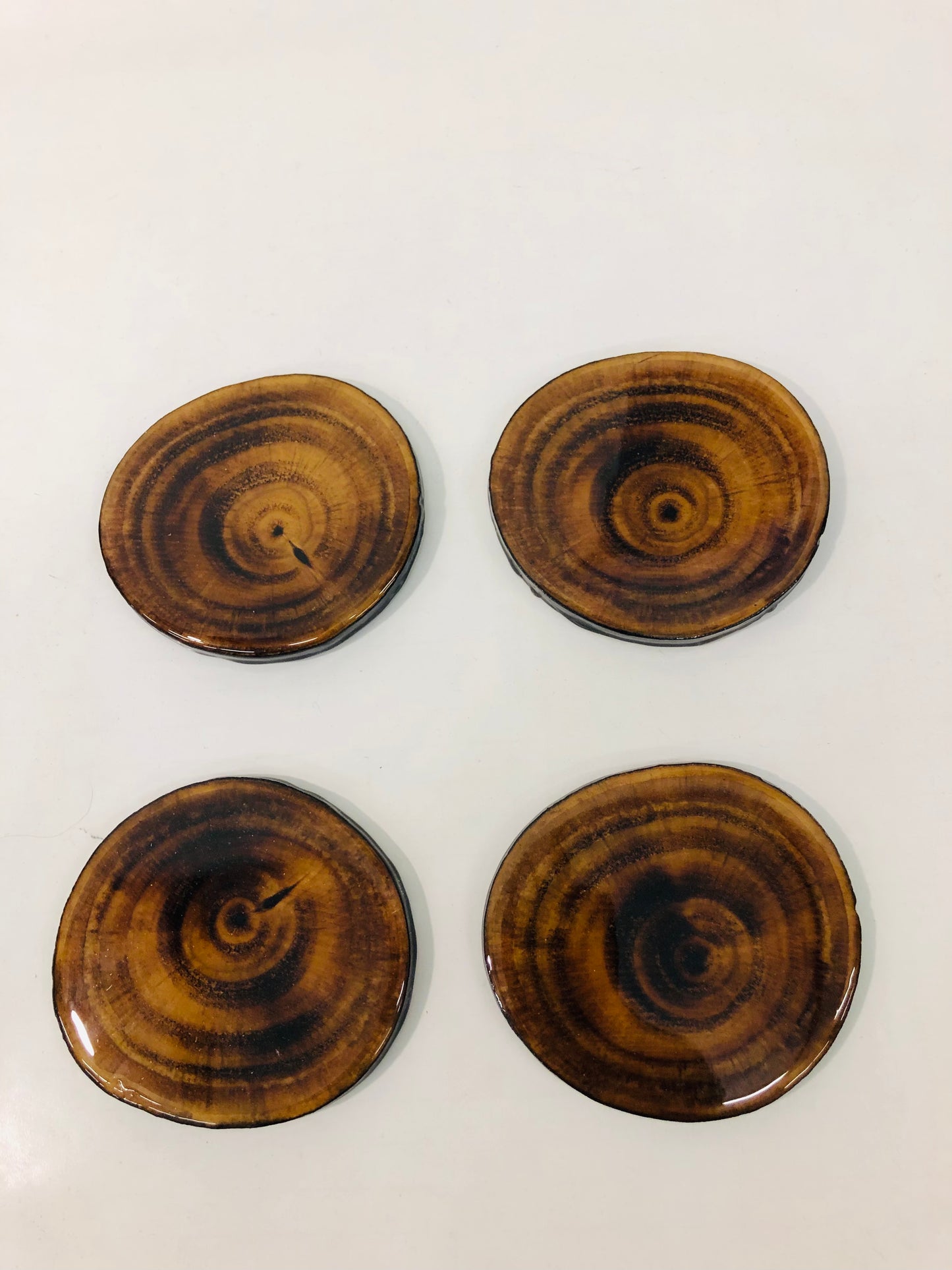 Charred Wood and Resin Coasters
